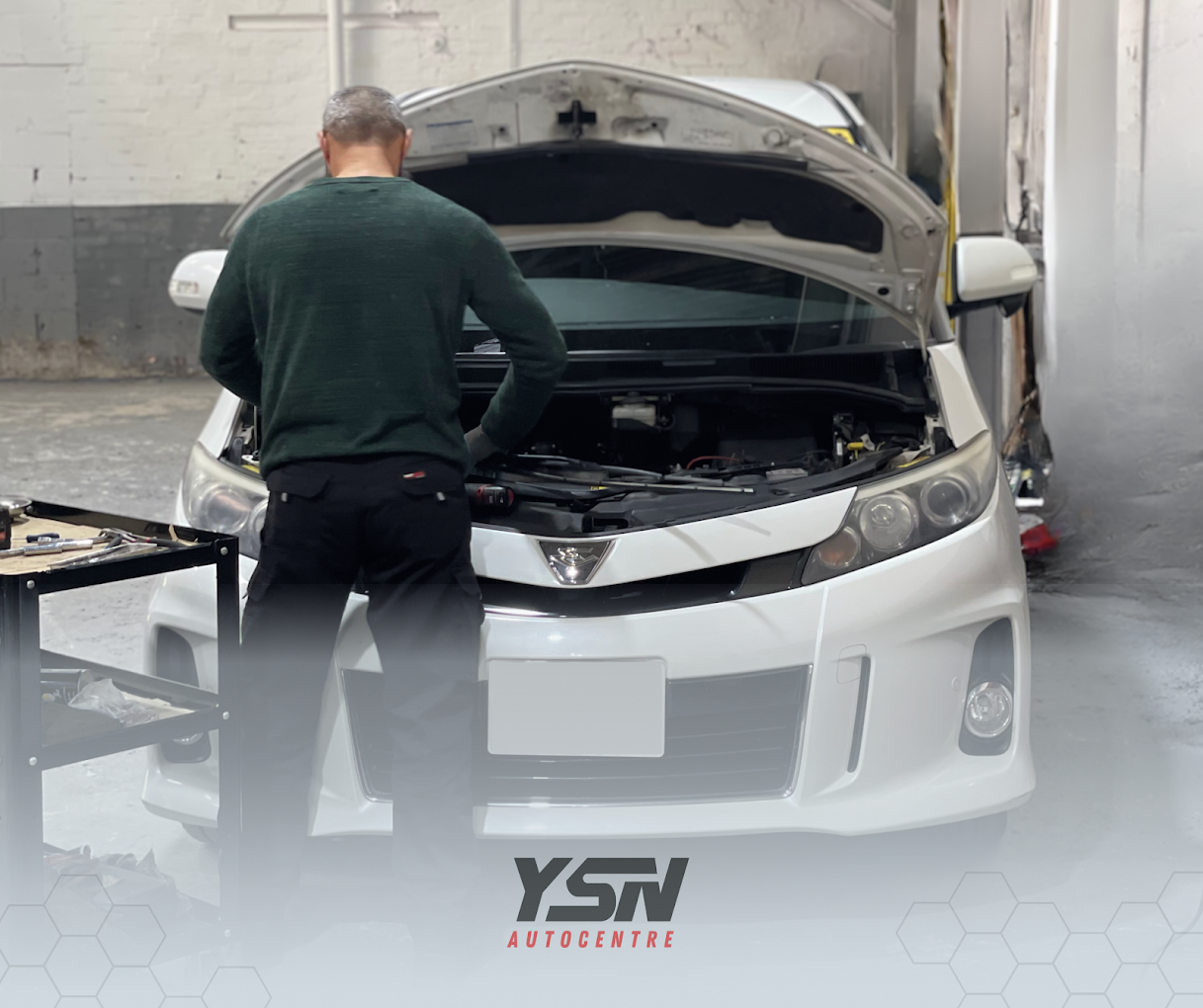 YSN Autocentre technician working on a car in Smethwick